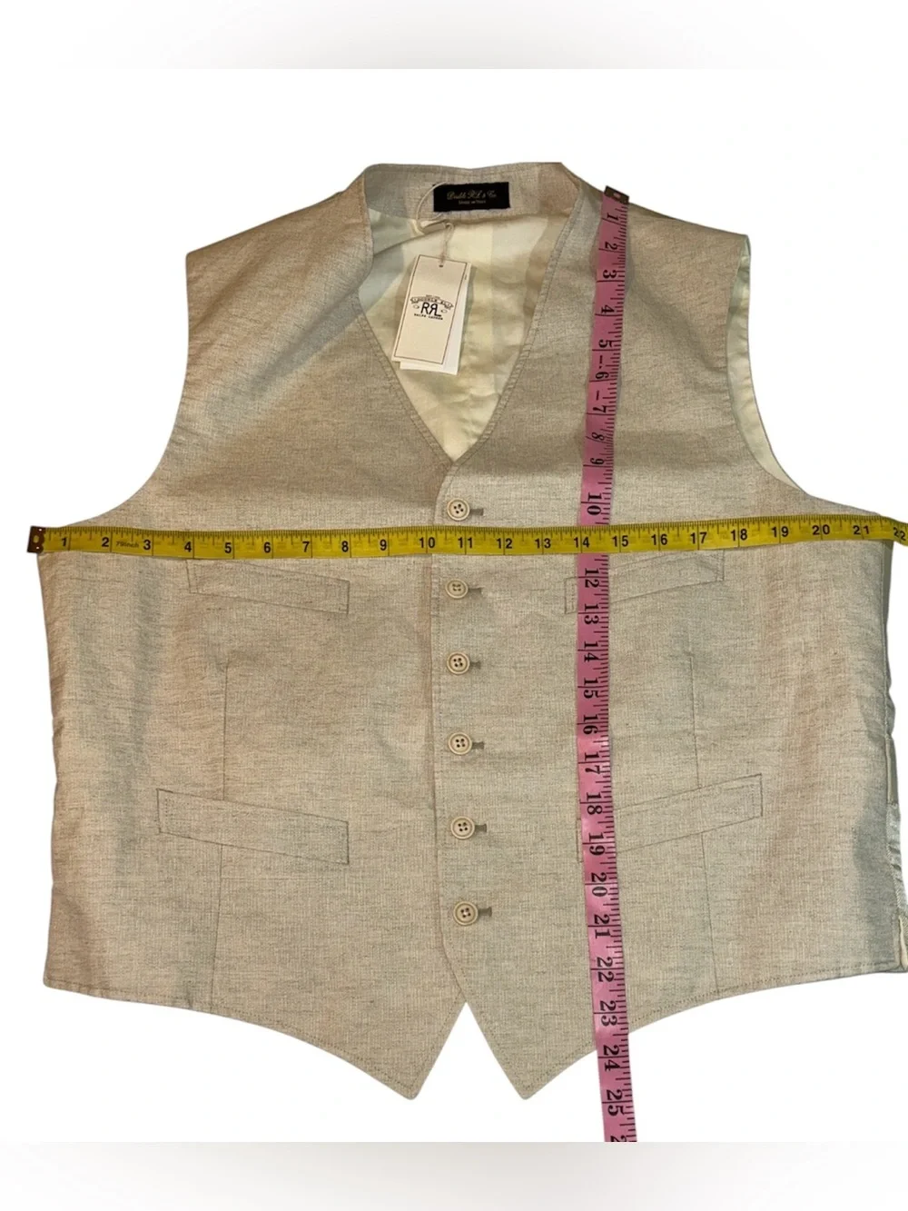 Double RL Ralph Lauren Linen/Silk Vest